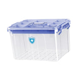 Maxbell Medical Box with Handle Stackable First Aid Box for Camping Household Travel blue