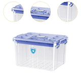 Maxbell Medical Box with Handle Stackable First Aid Box for Camping Household Travel blue