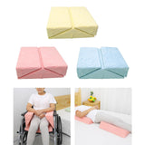 Maxbell 3 Pieces Triangle Positioning Pillow Comfortable Leg Bed Cushion Pillow Yellow