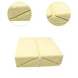 Maxbell 3 Pieces Triangle Positioning Pillow Comfortable Leg Bed Cushion Pillow Yellow