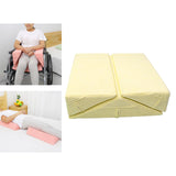 Maxbell 3 Pieces Triangle Positioning Pillow Comfortable Leg Bed Cushion Pillow Yellow