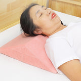 Maxbell 3 Pieces Triangle Positioning Pillow Comfortable Leg Bed Cushion Pillow Pink