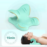 Maxbell Neck Pillow Multipurpose Elastic Soft Bed Pillow for Home Apartments Bedroom Green