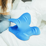 Maxbell Neck Pillow Multipurpose Elastic Soft Bed Pillow for Home Apartments Bedroom Blue