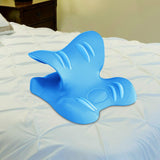 Maxbell Neck Pillow Multipurpose Elastic Soft Bed Pillow for Home Apartments Bedroom Blue