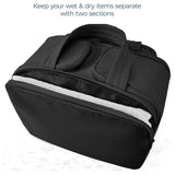 Maxbell Make up Organizer Handbag Open Toiletry Bag for Trips Outdoor Sports Holiday Black