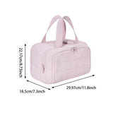 Maxbell Make up Organizer Handbag Open Toiletry Bag for Trips Outdoor Sports Holiday Pink