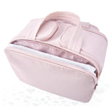 Maxbell Make up Organizer Handbag Open Toiletry Bag for Trips Outdoor Sports Holiday Pink