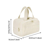 Maxbell Make up Organizer Handbag Open Toiletry Bag for Trips Outdoor Sports Holiday White