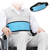 Maxbell Wheelchair Seatbelt Non Slip Soft Adjustable Strap Elderly Care Anti Falling Blue