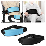 Maxbell Wheelchair Seatbelt Non Slip Soft Adjustable Strap Elderly Care Anti Falling Blue