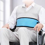 Maxbell Wheelchair Seatbelt Non Slip Soft Adjustable Strap Elderly Care Anti Falling Blue