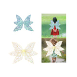 Maxbell Butterfly Wings for Women Gliiter Carnival Theme Party Butterfly Fairy Wings S Blue