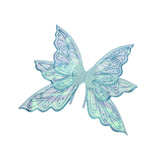 Maxbell Butterfly Wings for Women Gliiter Carnival Theme Party Butterfly Fairy Wings S Blue