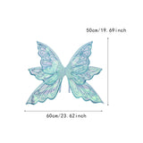 Maxbell Butterfly Wings for Women Gliiter Carnival Theme Party Butterfly Fairy Wings S Blue