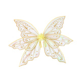Maxbell Butterfly Wings for Women Gliiter Carnival Theme Party Butterfly Fairy Wings L Gold