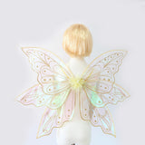 Maxbell Butterfly Wings for Women Gliiter Carnival Theme Party Butterfly Fairy Wings L Gold