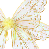 Maxbell Butterfly Wings for Women Gliiter Carnival Theme Party Butterfly Fairy Wings L Gold