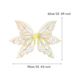 Maxbell Butterfly Wings for Women Gliiter Carnival Theme Party Butterfly Fairy Wings L Gold