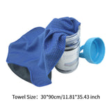 Maxbell Breathable Cooling Towel Ice Cold Towel Sweat Towel for Walking Sport Worker Blue