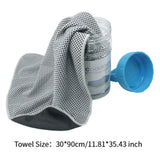 Maxbell Breathable Cooling Towel Ice Cold Towel Sweat Towel for Walking Sport Worker Gray