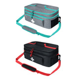 Maxbell First Aid Bag Double Layer Medication Organizer Pouch for Gym Office Camping grey