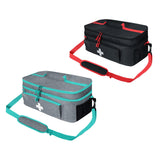 Maxbell First Aid Bag Double Layer Medication Organizer Pouch for Gym Office Camping grey