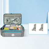 Maxbell First Aid Bag Double Layer Medication Organizer Pouch for Gym Office Camping grey