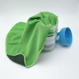 Maxbell Cooling Towel Sweat Absorbing Small-size Headband for Running Cycling Summer Green