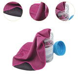 Maxbell Cooling Towel Sweat Absorbing Small-size Headband for Running Cycling Summer Rose red