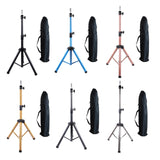 Maxbell Wig Stand Tripod Non Slip Portable Wig Head Holder for Salons Hair Extension black