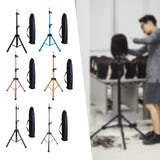Maxbell Wig Stand Tripod Non Slip Portable Wig Head Holder for Salons Hair Extension black