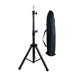 Maxbell Wig Stand Tripod Non Slip Portable Wig Head Holder for Salons Hair Extension black