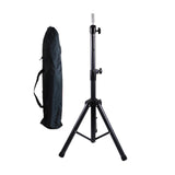 Maxbell Wig Stand Tripod Non Slip Portable Wig Head Holder for Salons Hair Extension black