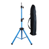Maxbell Wig Stand Tripod Non Slip Portable Wig Head Holder for Salons Hair Extension blue