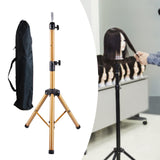 Maxbell Wig Stand Tripod Non Slip Portable Wig Head Holder for Salons Hair Extension gold