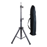 Maxbell Wig Stand Tripod Non Slip Portable Wig Head Holder for Salons Hair Extension gray