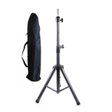 Maxbell Wig Stand Tripod Non Slip Portable Wig Head Holder for Salons Hair Extension gray