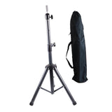 Maxbell Wig Stand Tripod Non Slip Portable Wig Head Holder for Salons Hair Extension gray