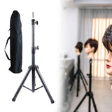 Maxbell Wig Stand Tripod Non Slip Portable Wig Head Holder for Salons Hair Extension gray