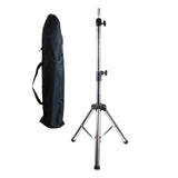 Maxbell Wig Stand Tripod Non Slip Portable Wig Head Holder for Salons Hair Extension Stainless steel