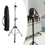 Maxbell Wig Stand Tripod Non Slip Portable Wig Head Holder for Salons Hair Extension Stainless steel