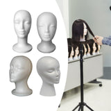 Maxbell Mannequin Head Display Stand Head Display Stand for Headset Headwear Glasses Style A