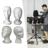 Maxbell Mannequin Head Display Stand Head Display Stand for Headset Headwear Glasses Style A