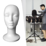 Maxbell Mannequin Head Display Stand Head Display Stand for Headset Headwear Glasses Style A