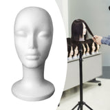 Maxbell Mannequin Head Display Stand Head Display Stand for Headset Headwear Glasses Style A