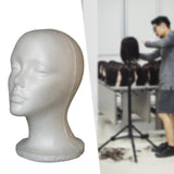 Maxbell Mannequin Head Display Stand Head Display Stand for Headset Headwear Glasses Style C