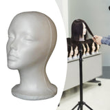 Maxbell Mannequin Head Display Stand Head Display Stand for Headset Headwear Glasses Style C