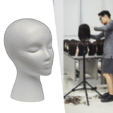 Maxbell Mannequin Head Display Stand Head Display Stand for Headset Headwear Glasses Style D