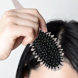 Maxbell Curly Hair Brush Portable Styling Brush for Detangling for Salon Home Travel Whaet Color